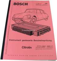 Citroen-DS-11CV-HY - manuel de réparation en allemand: Bosch - Citroën DS 21 - Elektr. Gest. Einspritz, Bosch