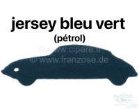 Citroen-2CV - panneau de porte bleu, Citroën ID et DS sauf Pallas, jersey velours bleu-vert(pétrole), 