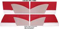 Alle - panneau de porte rouge, Citroën ID et DS jusque 1965, jersey rouge vif, jeu complet de 4 