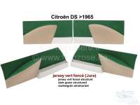 Citroen-2CV - panneau de porte vert, Citroën ID et DS jusque 1965, jersey vert foncé (Jura), jeu compl
