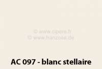 Renault - peinture en bombe 400ml, AC 097- DS 69 Blanc Stellaire; conservation: 6 mois max.