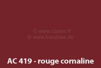 Citroen-2CV - peinture en bombe 400ml, AC 419 - DS 56-67,69,75 Rouge Cornaline; conservation: 6 mois max