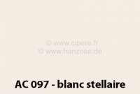 Citroen-DS-11CV-HY - laque 1000ml, AC 097 - DS 69 Blanc Stellaire, ajouter le durcisseur 20438 (2 x laque pour 
