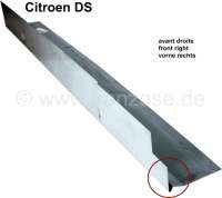 Citroen-2CV - plancher, Citroën DS, retour latéral de plancher sous longeron avant droite. Made in Eur