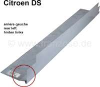 Alle - plancher, Citroën DS, retour latéral de plancher sous longeron arrière gauche. Made in 