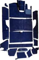 Citroen-DS-11CV-HY - jeu de moquettes, DS Pallas conduite à droite, 14 pces, bleu. Kit pour véhicules avec co