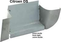 Citroen-DS-11CV-HY - tôle de réparation d'aile avant droite, DS, caisson derrière roue avant