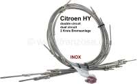 Citroen-DS-11CV-HY - tubes de frein, Citroën HY, faisceau de tubes en Inox pour double circuit, pour maître-c