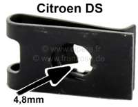 Citroen-2CV - clips écrous 4,8mm jupe avant, DS, n° d'orig. ZC9615745U. 20x12x2,6mm