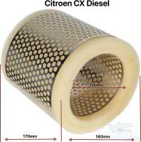 Sonstige-Citroen - cartouche de filtre à air, Citroën CX diesel, sauf turbo D, longueur 150mm, diam. int. 1