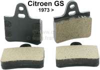 Sonstige-Citroen - plaquettes de frein arrière, Citroën GS 2ème série après 1973, largeur 54mm, hauteur 