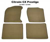 citroen tapis sol cx prestige 011983 a 121991 kit moquette beige tres P42442 - Photo 1