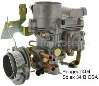 Peugeot - carburateur Solex 34 BICSA (refabrication), Peugeot 404 moteur XC6, Peugeot 403, Peugeot 5