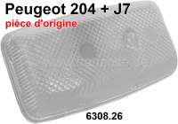 Peugeot - cabochon de clignotant (feux de position) gauche, Peugeot 204, J7, blanc (sans le bord ora