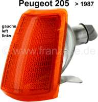Peugeot - cabochon de clignotant avant gauche, Peugeot 205 jusque 1987