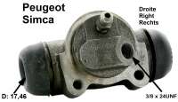 Peugeot - cylindre de roue arrière, Peugeot 204, 304, 404, Simca 1300, 1301, roue arrière droite, 