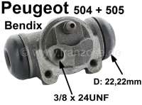 Peugeot - cylindre de roue, Peugeot 504, 505 berline après 04.1975, GL-GR-DR-Diesel après 07.1977,