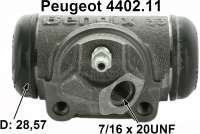 Peugeot - cylindre de roue, Peugeot 403, 404 de 1962 à 1965, Simca, arrière, n° Bendix 621019, pi