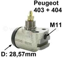 Alle - cylindre de roue, Peugeot 403 (7-D-BD-U-L), 404 B + coupé jusque 10.1964, cylindre de rou