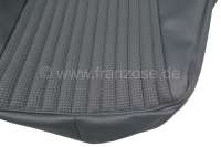 Alle - habillage d'assise de siège avant simili gris-argent, structure paille, Peugeot 504, piè