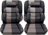 Peugeot - habillages de sièges, Peugeot 205 GTI, garnitures pour 2 sièges avant et 1 banquette arr