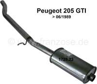 Peugeot - silencieux d'échappement milieu, Peugeot 205 GTI jusque 06.1989, n° d'origine 172823