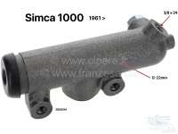 peugeot maitre cylindres cylindre simca 1000 apres 091961 piston 22mm P74220 - Photo 1