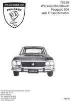 Peugeot - livre en Allemand: Peugeot 504. Ergänzung zu Werkstatthandbuch Peugeot  504 modèle inj.,