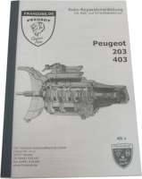 Peugeot - livre en allemand: manuel de réparation, Peugeot  203-403