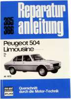 Peugeot - livre en allemand: Reparaturanleitung Peugeot 504 ab 1972. Nachdruck vom Bücheli Verlag! 