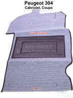 Peugeot - tapis de sol, Peugeot 304 coupé et cabriolet, moquette avant gauche, colori bleu (Bleu 53