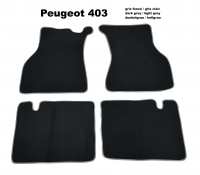 peugeot tapis sol 403 kit moquette gris fonce tres haute qualite excellence grammage P78849 - Photo 1