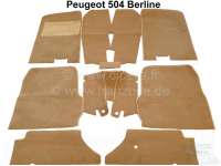 peugeot tapis sol 504 berline moquette beige jeu 9 pces P78841 - Photo 1