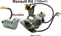 Alle - rupteur condensateur Ducellier, Renault 4L (1108cm³)à partir de 06.1978, Renault R9, R11