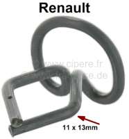 agrafe pour baguette, Renault 4L, R5, R16, largeur 9mm, longueur 18mm,  diamètre d'emboîtement 6mm, l'unité