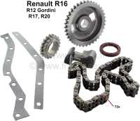 Renault - chaîne de distribution, Renault R12, R16, R17, R20, kit comprenant une chaîne Duplex 72 