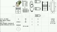Renault - pistons et chemises, Renault 4CV, R1062, moteur 680.01 662/2 747cm³, bloc moteur Dauphin