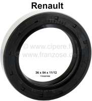 Renault - joint spi de sortie de différentiel, Renault R5, R12, R16, R20, dimensions: 36x54x11/12. 