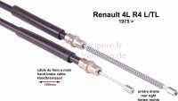 Renault - câble de frein à main, Renault 4 L-TL après 1975, arrière droite, longueur 1590/1340mm