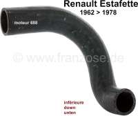 Renault - durite inf. de radiateur, Renault Estafette de 06.1962 à 10.1978, moteur 68800, Diamètre