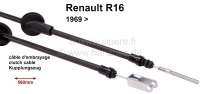 Renault - câble d'embrayage, Renault 16 après 1969, longueur 560/380 mm