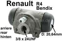 Renault - cylindre de roue, Renault 4L, R1123 de 10.1962 à 12.1988, 1128 de 1978 à 1990, 2391, 210
