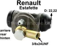 Alle - cylindre de roue, Renault Estafette de 05.1964 à 10.1967, cylindre arrière droit, diamè