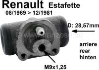 Renault - cylindre de roue, Renault Estafette de 08.1969 à 12.1981, cylindre arrière gauche et dro