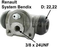 Renault - cylindre de roue, Renault R16, R12 break, R15TS, R17TL et TS, Estafette,  freins arrière,
