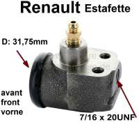 Alle - cylindre de frein avant, Renault Estafette, diamètre piston 1 1/4, raccord 11mm, fixation