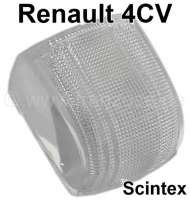 Renault - cabochon de clignotant blanc, Renault 4CV, Scintex
