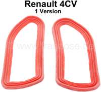 Renault - feux arrière, Renault 4CV, 1er modèle, semelles caoutchouc seules sans les platines ni l