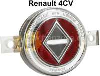 Citroen-2CV - emblème, Renault 4cv série 2, de l'été 1953 à 1954, emblème de calandre, n° d'origi