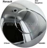 Renault - enjoliveur de roue, Renault 4CV et Dauphine, pour jante ajourée, diamètre 215mm, refabri